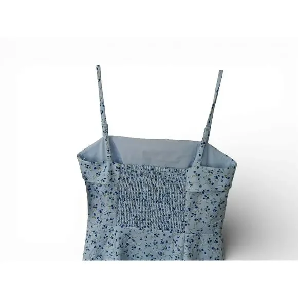 New with Tags French Connection Icy Blue Floral Midi Dress Size 6 Cottagecore - Picture 11 of 16